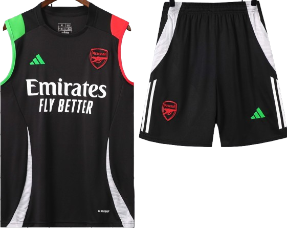 ARSENAL 24/25 black training tank top sleeveless jersey set conjunto camiseta de entrenamiento sin manga