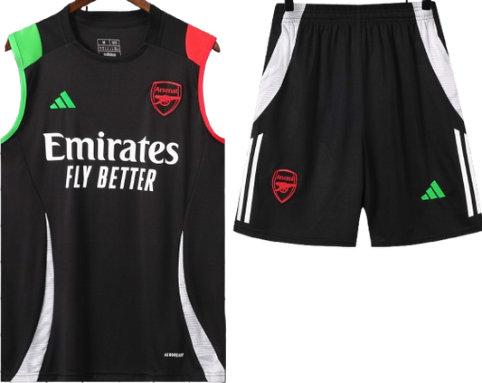 ARSENAL 24/25 black training tank top sleeveless jersey set conjunto camiseta de entrenamiento sin manga