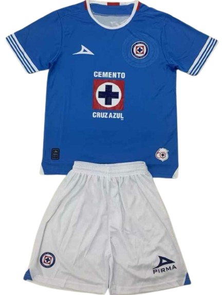 CRUZ AZUL 24/25 home kids jersey shorts set camiseta playera conjunto de niño titular