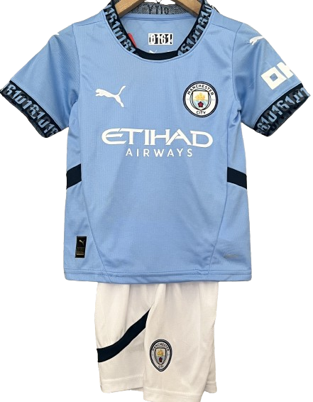 MANCHESTER CITY 24/25 home kids jersey set shorts camiseta playera remera conjunto de niño titular