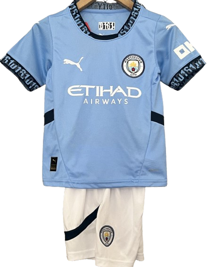 MANCHESTER CITY 24/25 home kids jersey set shorts camiseta playera remera conjunto de niño titular