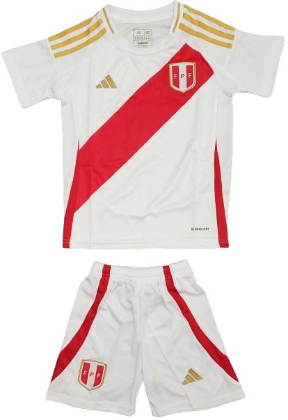 PERU 2024 home kids jersey shorts set camiseta conjunto de niño titular