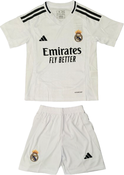 REAL MADRID 24/25 home kids jersey shorts set camiseta remera playera conjunto de niño titular