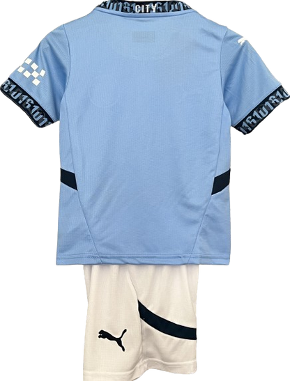 MANCHESTER CITY 24/25 home kids jersey set shorts camiseta playera remera conjunto de niño titular