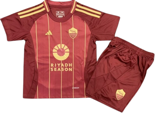 AS ROMA 24/25 kids home jersey shorts set camiseta playera remera conjunto de niño titular