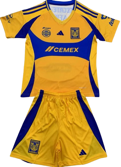 TIGRES UANL 24/25 kids jersey shorts set camiseta playera conjunto de niño titular