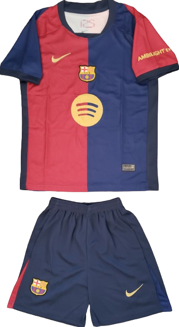 FC BARCELONA 24/25 home kids jersey shorts set camiseta remera playera conjunto de niño titular