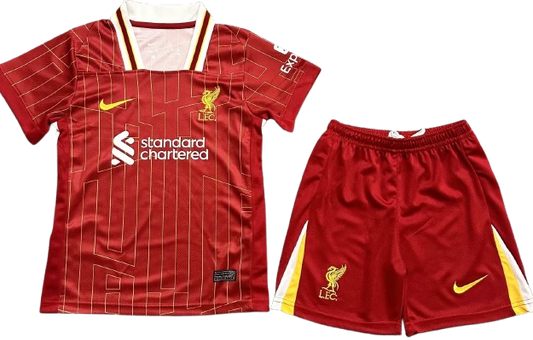 LIVERPOOL 24/25 home kids jersey shorts set camiseta playera remera conjunto de niño titular