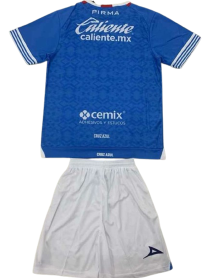 CRUZ AZUL 24/25 home kids jersey shorts set camiseta playera conjunto de niño titular