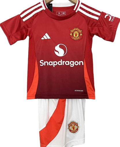 MANCHESTER UNITED 24/25 home kids jersey shorts set camiseta playera remera conjunto de niño titular