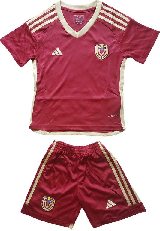 VENEZUELA 2024 kids home jersey shorts set camiseta franela conjunto de niño local