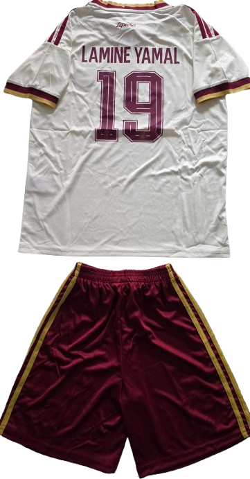 SPAIN España 2026 World Cup kids away jersey shorts set camiseta conjunto de niño visitante Lamine Yamal 19