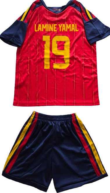 SPAIN España 2026 World Cup kids home jersey shorts set camiseta conjunto de niño Lamine Yamal 19