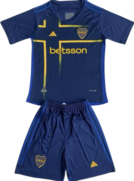 BOCA JUNIORS 24/25 third kid's jersey set shorts tercera camiseta remera conjunto de niño