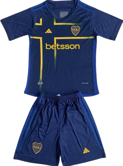 BOCA JUNIORS 24/25 third kid's jersey set shorts tercera camiseta remera conjunto de niño