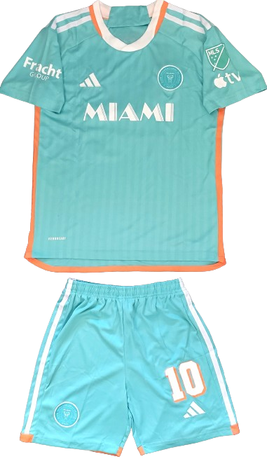 INTER MIAMI 2024 third kids jersey set shorts tercera camiseta playera remera conjunto de niño MESSI 10