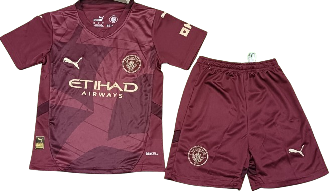 MANCHESTER CITY 24/25 third kids jersey set shorts tercera camiseta playera remera conjunto de niño