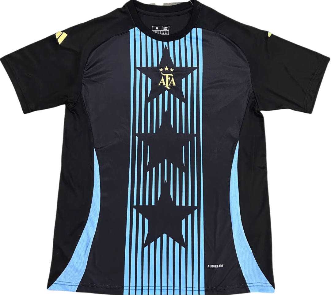 ARGENTINA 2024 black pre match training jersey camiseta remera negra de entrenamiento