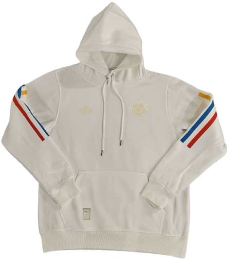 COLOMBIA white hoodie sweater jacket sudadera con capucha blanca