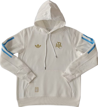 ARGENTINA white hoodie sweater jacket sudadera con capucha blanca