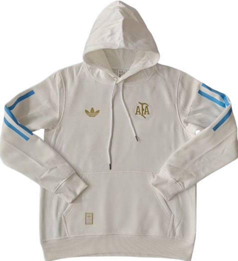 ARGENTINA white hoodie sweater jacket sudadera con capucha blanca