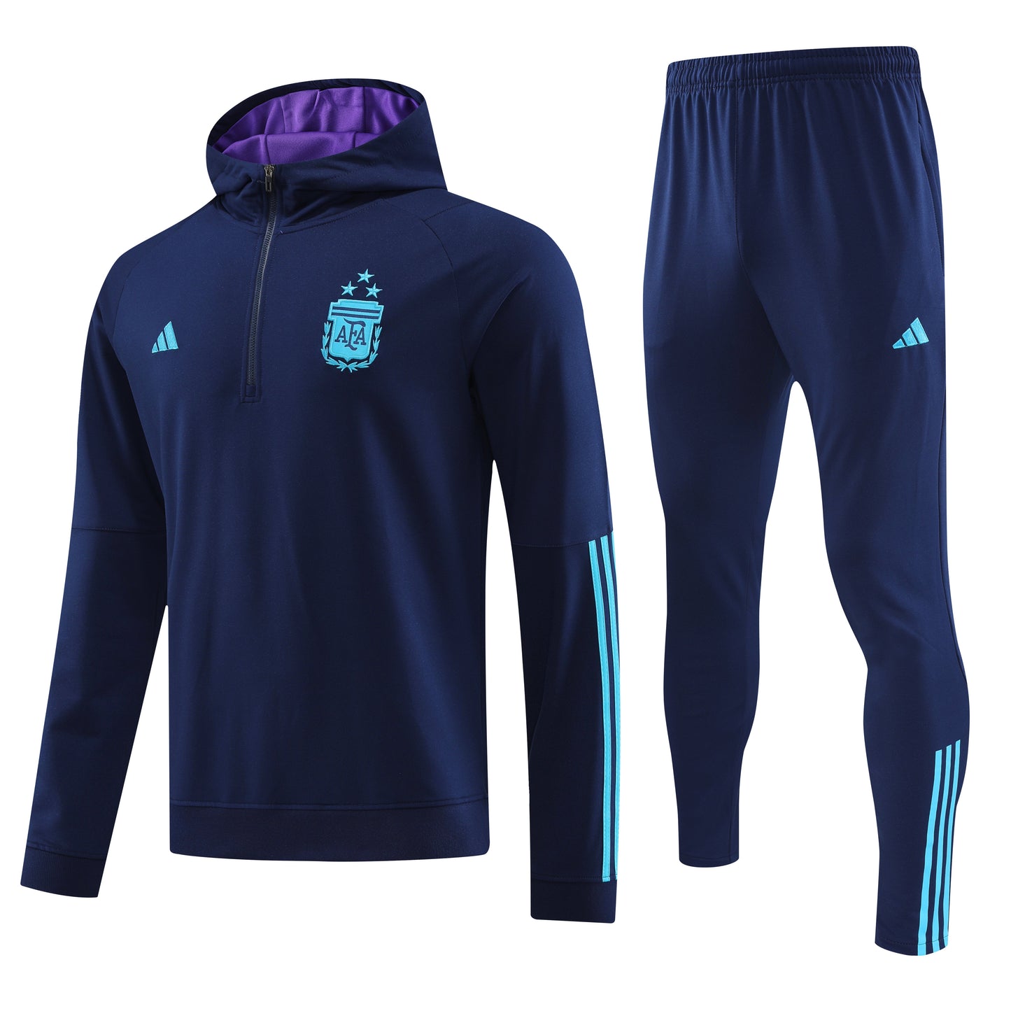 ARGENTINA navy blue training sweatshirt hoodie tracksuit set campera sudadera con capucha