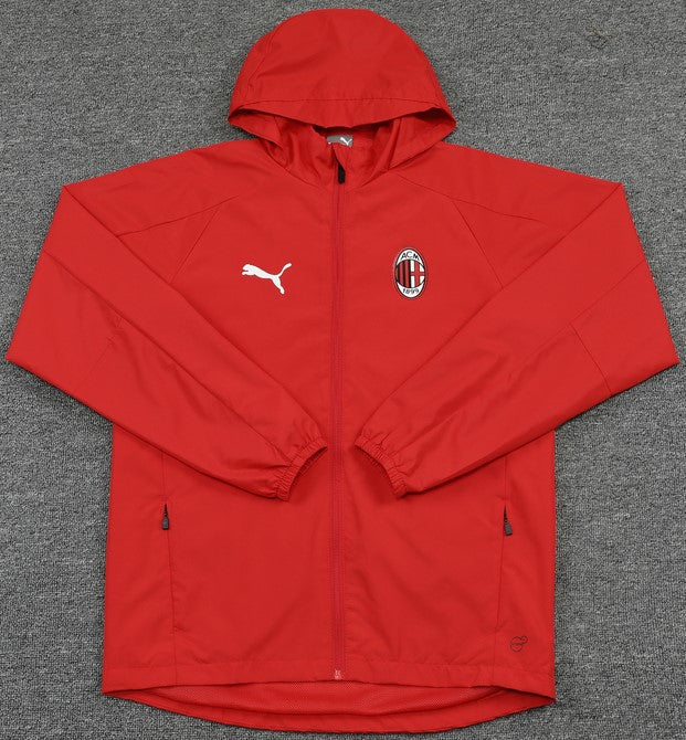 AC MILAN red windbreaker winter coat training jacket chaqueta cortavientos