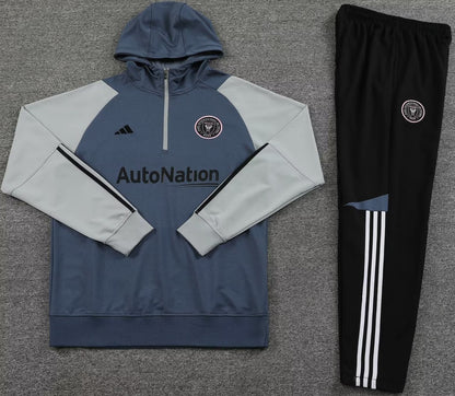 INTER MIAMI gray training jacket hoodie tracksuit set campera sudadera con capucha