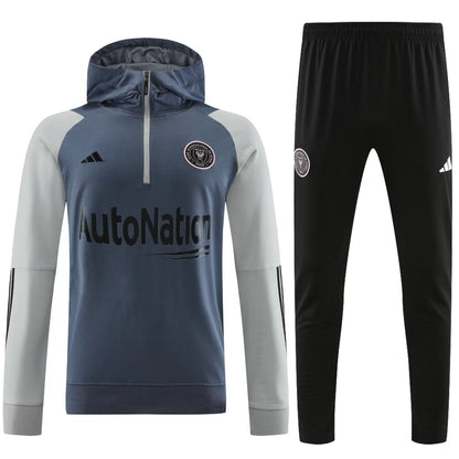 INTER MIAMI gray training jacket hoodie tracksuit set campera sudadera con capucha