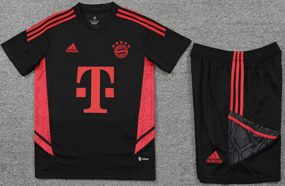 BAYERN MUNICH 23/24 black pre match training jersey shorts set camiseta playera remera conjunto de entrenamiento