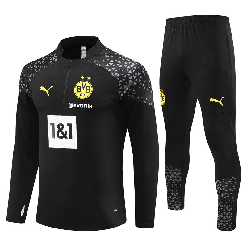 BORUSSIA DORTMUND 23/24 black training sweatshirt tracksuit set sudadera de entrenamiento