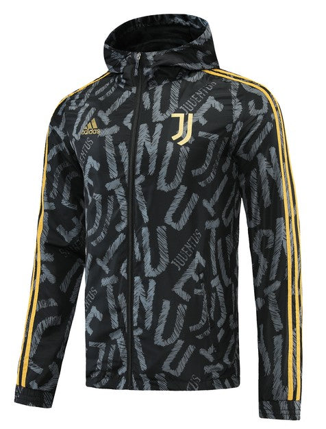 JUVENTUS black gold windbreaker training jacket chaqueta cortavientos