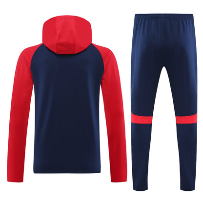 ATLETICO MADRID navy blue red training sweatshirt hoodie tracksuit set campera sudadera con capucha