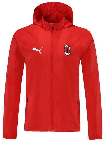 AC MILAN red windbreaker winter coat training jacket chaqueta cortavientos