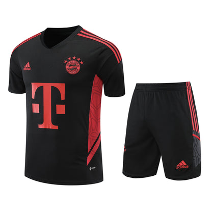 BAYERN MUNICH 23/24 black pre match training jersey shorts set camiseta playera remera conjunto de entrenamiento