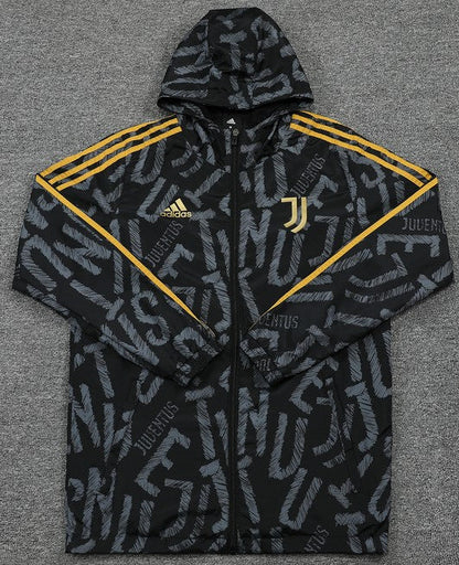 JUVENTUS black gold windbreaker training jacket chaqueta cortavientos