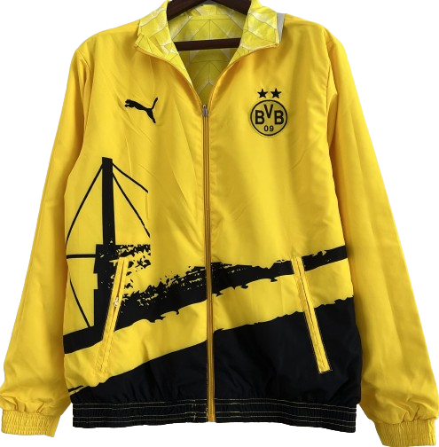 BORUSSIA DORTMUND reversible windbreaker winter coat training jacket chaqueta cortavientos