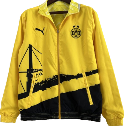 BORUSSIA DORTMUND reversible windbreaker winter coat training jacket chaqueta cortavientos