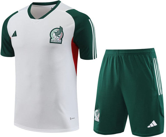 MEXICO green white training jersey shorts set camiseta playera conjunto de entrenamiento verde blanco