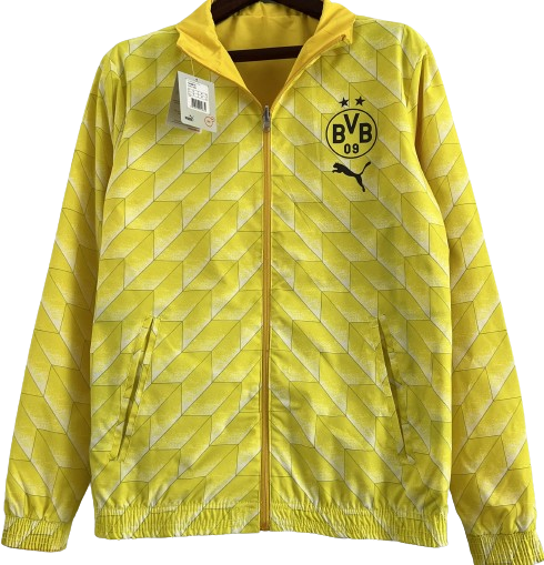 BORUSSIA DORTMUND reversible windbreaker winter coat training jacket chaqueta cortavientos