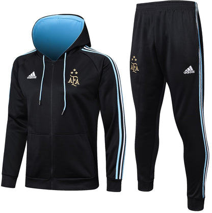 ARGENTINA black training jacket hoodie tracksuit set campera sudadera con capucha