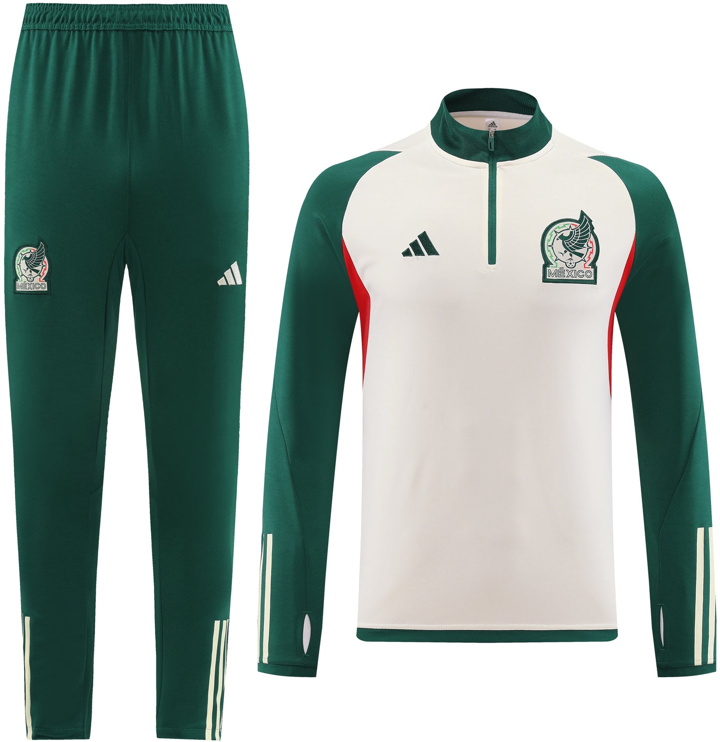 MEXICO training sweatshirt tracksuit white green set sudadera de entrenamiento