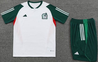 MEXICO green white training jersey shorts set camiseta playera conjunto de entrenamiento verde blanco