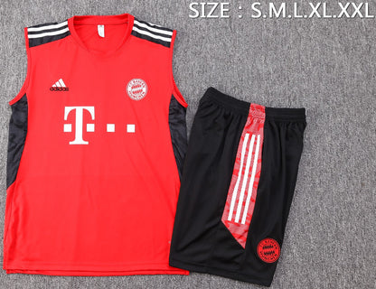 BAYERN MUNICH black red training tank top sleeveless jersey set conjunto camiseta de entrenamiento sin manga