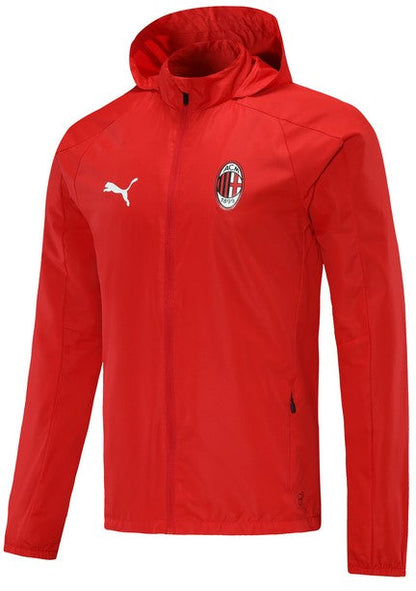 AC MILAN red windbreaker winter coat training jacket chaqueta cortavientos