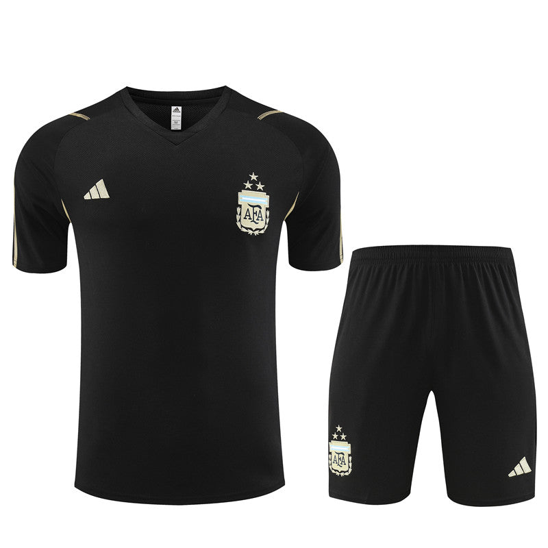 ARGENTINA black training jersey set camiseta conjunto de entrenamiento negra