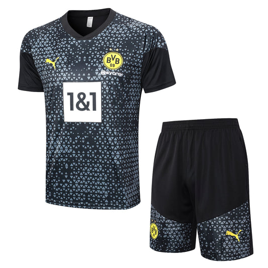 BORUSSIA DORTMUND 23/24 black training jersey shorts set camiseta conjunto de entrenamiento