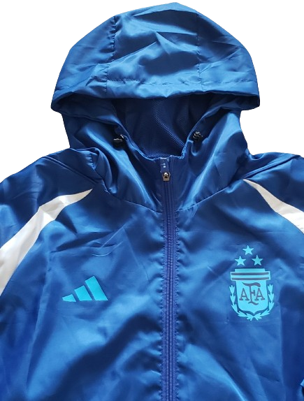 ARGENTINA blue windbreaker winter coat training jacket chaqueta campera cortavientos azul