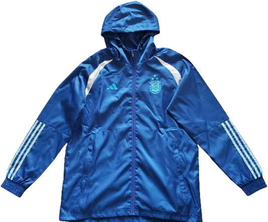 ARGENTINA blue windbreaker winter coat training jacket chaqueta campera cortavientos azul