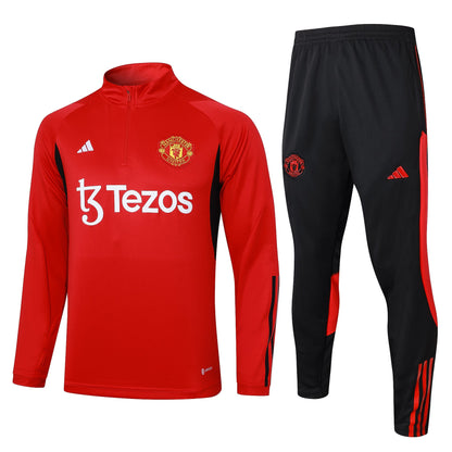 MANCHESTER UNITED 23/24 red black training sweatshirt tracksuit set sudadera de entrenamiento